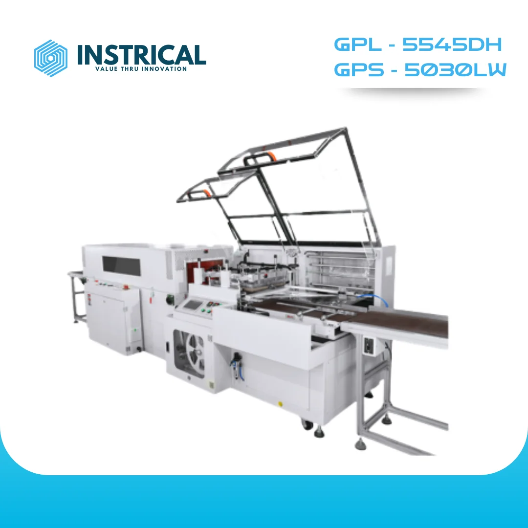 Auto High-Speed Vertical L-Bar Sealer and Shrinking Packaging Machine  GPL-5545DH + GPS-5030LW