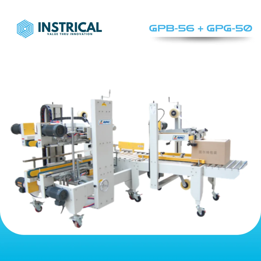 Semi Automatic Corner and Side Tape Sealing Machine – GPB-56 + GPG-50